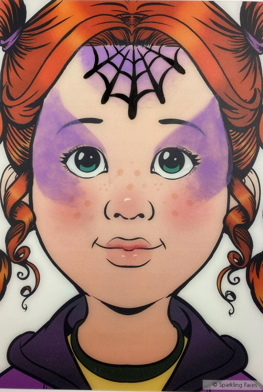 Easy witch Halloween makeup, step 3: finished spider web