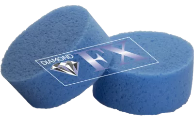 10 éponges rondes bleues Soft Diamond FX