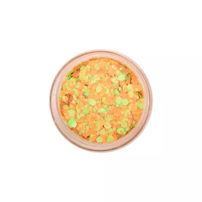 Chunky Glitter Cream - Orange Green