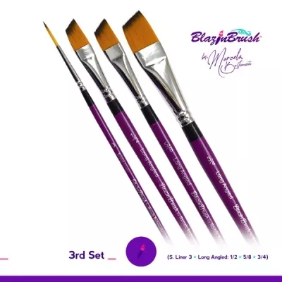 Long Angled Collection (4 Brushes)