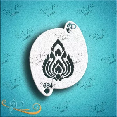 Small - 694 - Oriental Flower #2