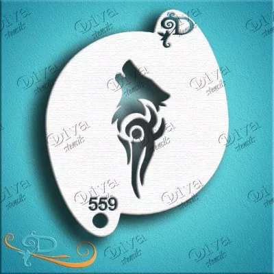 Small - 559 - Tribal Wolf #2