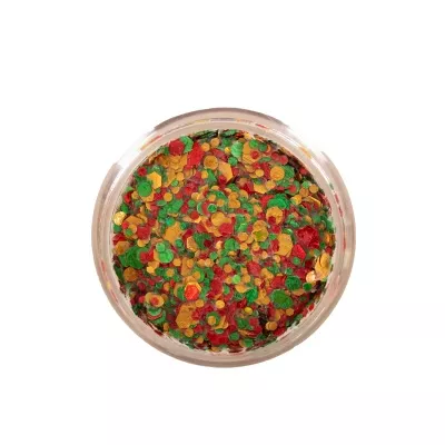 Chunky Glitter Cream - Red Yellow Green