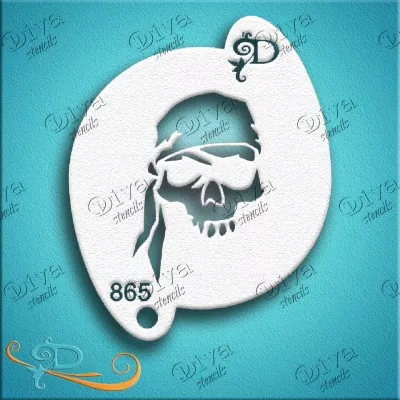 Small - 865 - Pirate Skull with Headband