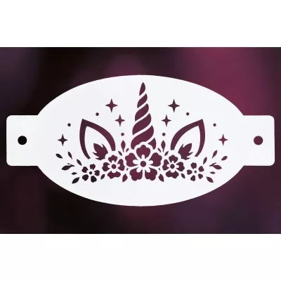 Stencil - Unicorn with Flowers