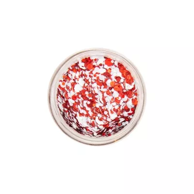 Chunky Glitter Cream - Red White
