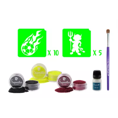Glitter Tattoo Kit - Allez les Diables!