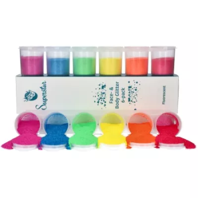 Fine Glitter Mix 6-pack - UV