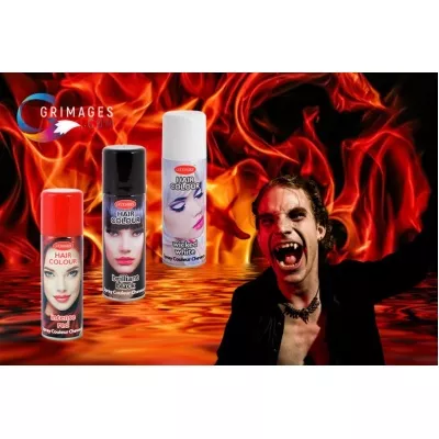 Kit haarsprays Duivel en Vampier - 3 x 125 ml