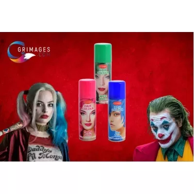 Kit haarsprays Harley Quinn en Joker - 3 x 125 ml
