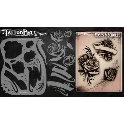 TATTOO PRO - Roses & Scrolls