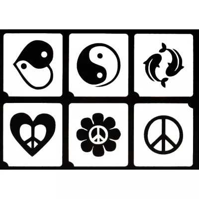CH9407 - Multi Stencil - Peace and Yin Yang